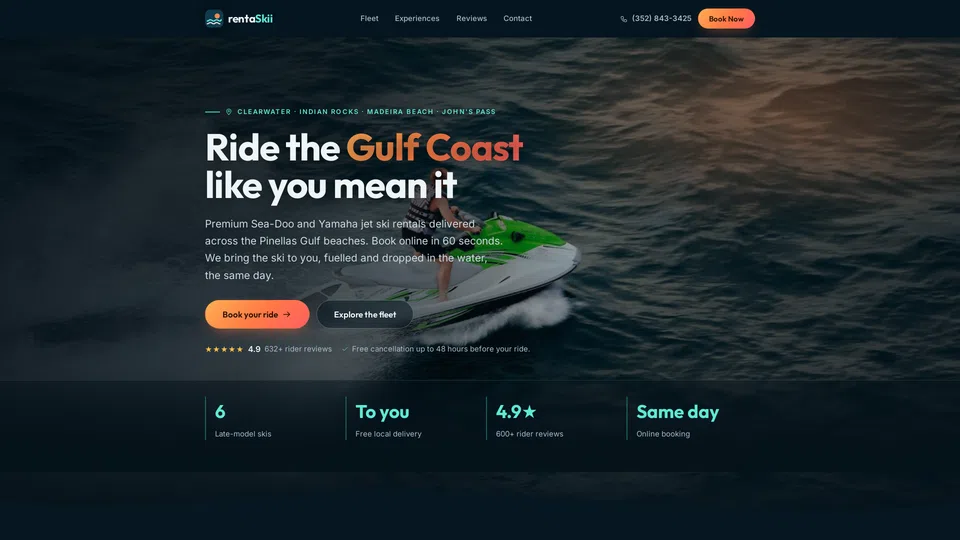 Homepage snapshot at launch