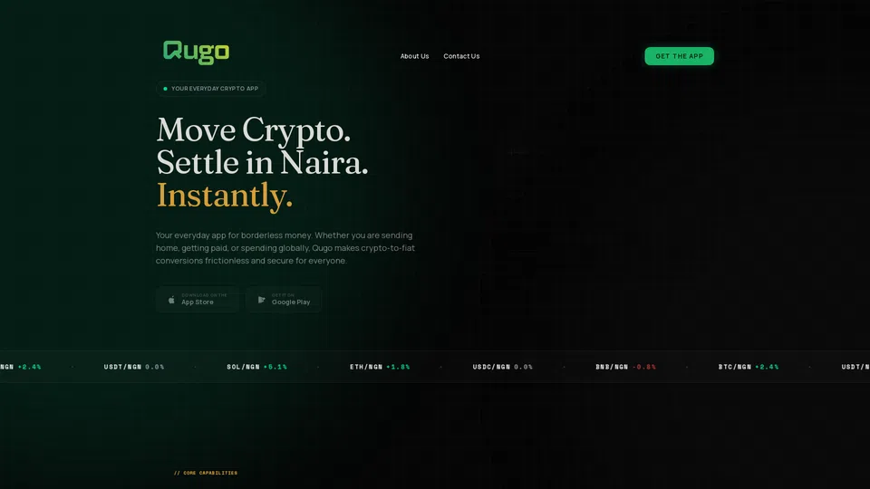 Homepage snapshot at launch
