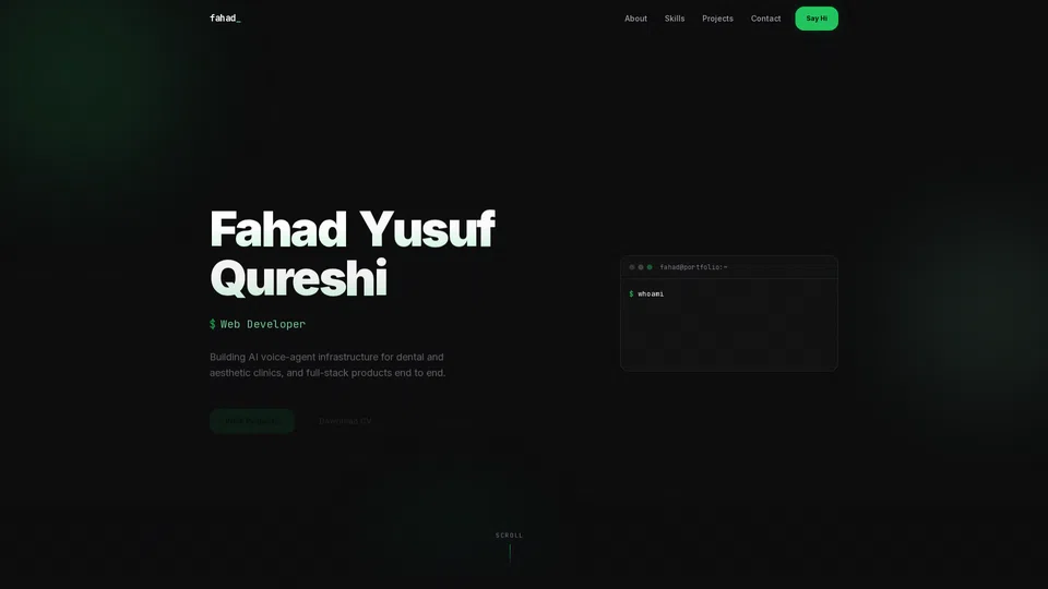 Homepage snapshot at launch