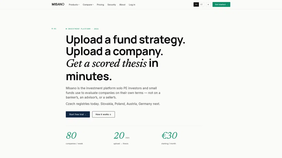 Homepage snapshot at launch