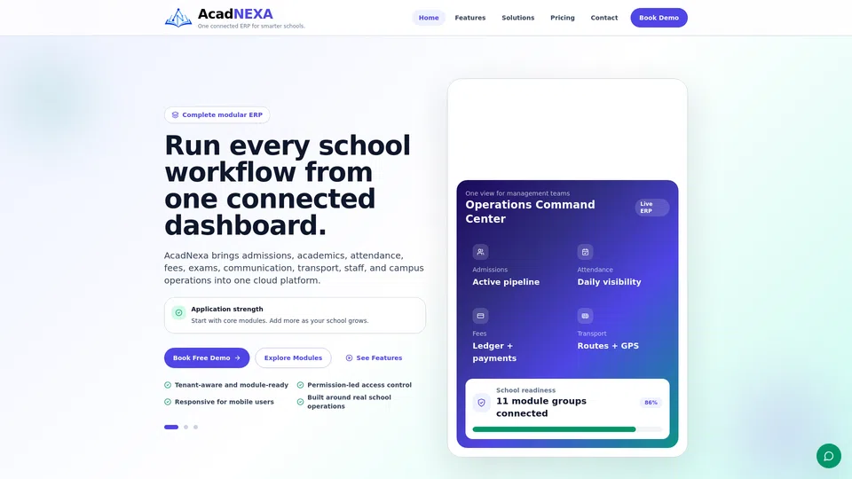 Homepage snapshot at launch