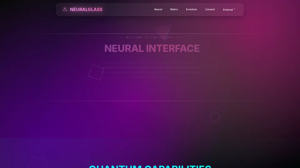 Homepage snapshot at launch