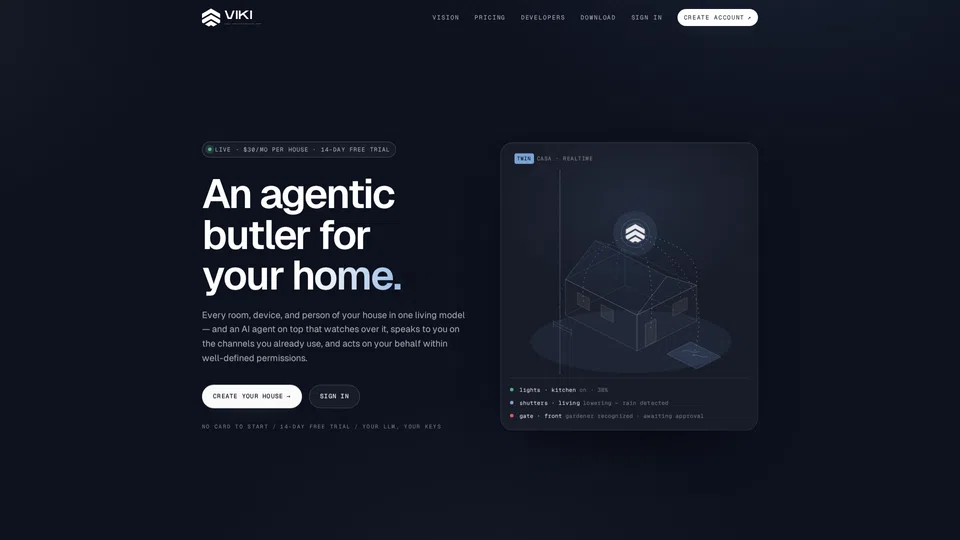 Homepage snapshot at launch