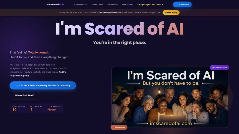 Homepage snapshot at launch