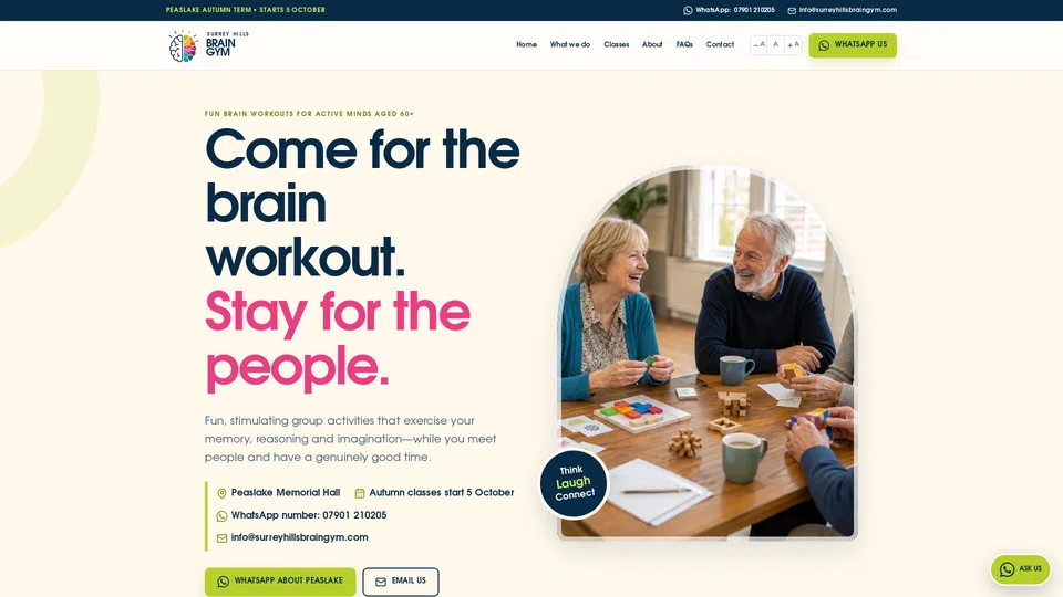 Homepage snapshot at launch