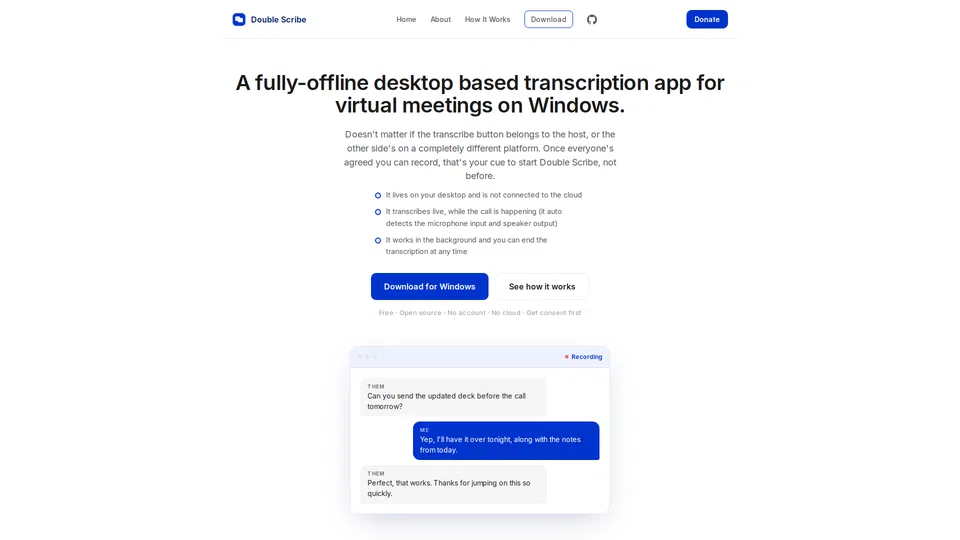 Homepage snapshot at launch