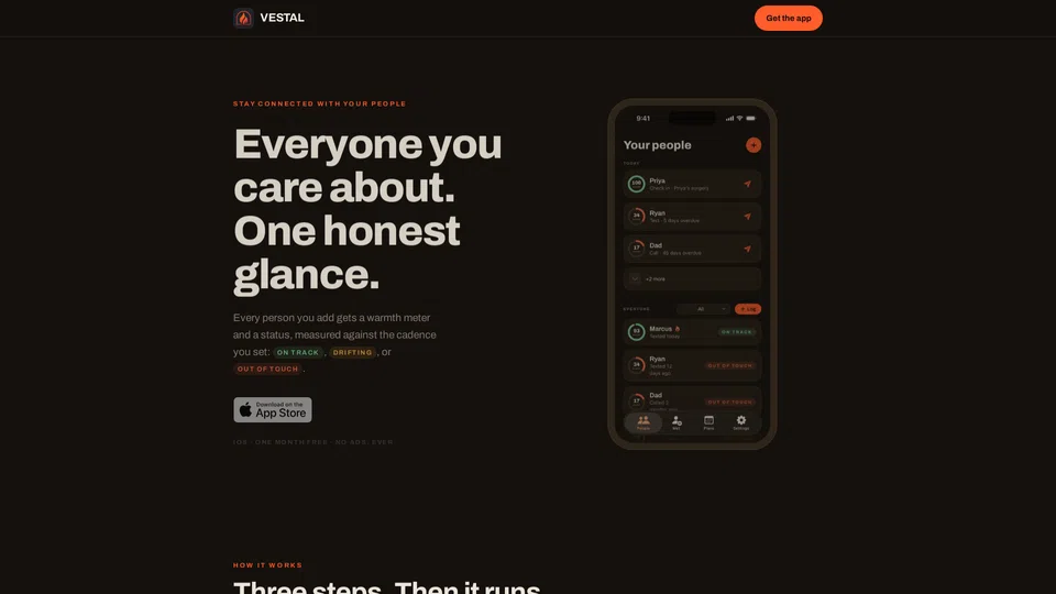 Homepage snapshot at launch