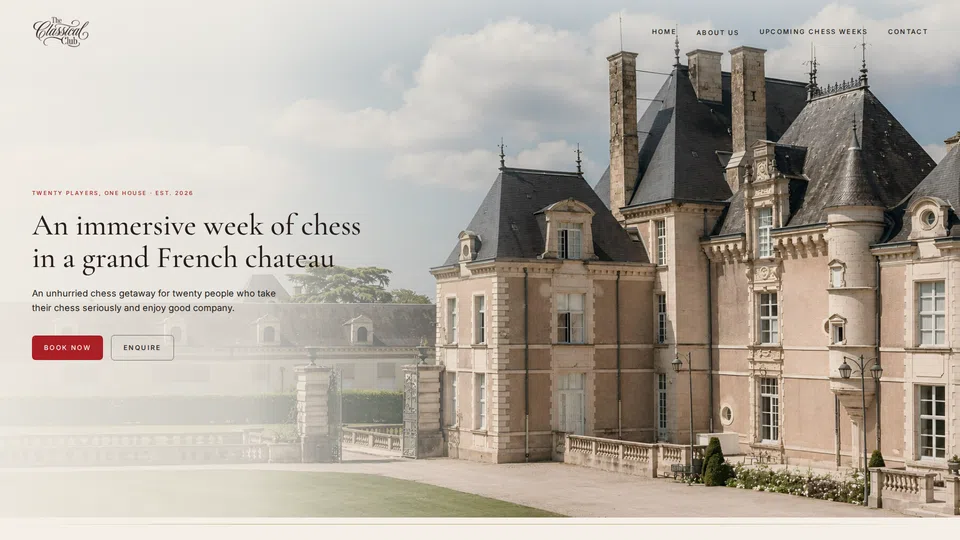 Homepage snapshot at launch