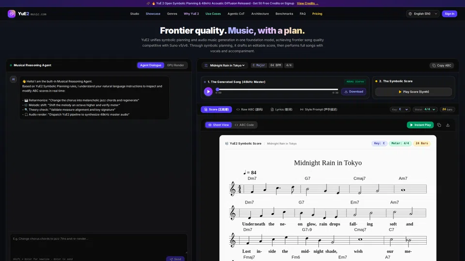 Homepage snapshot at launch