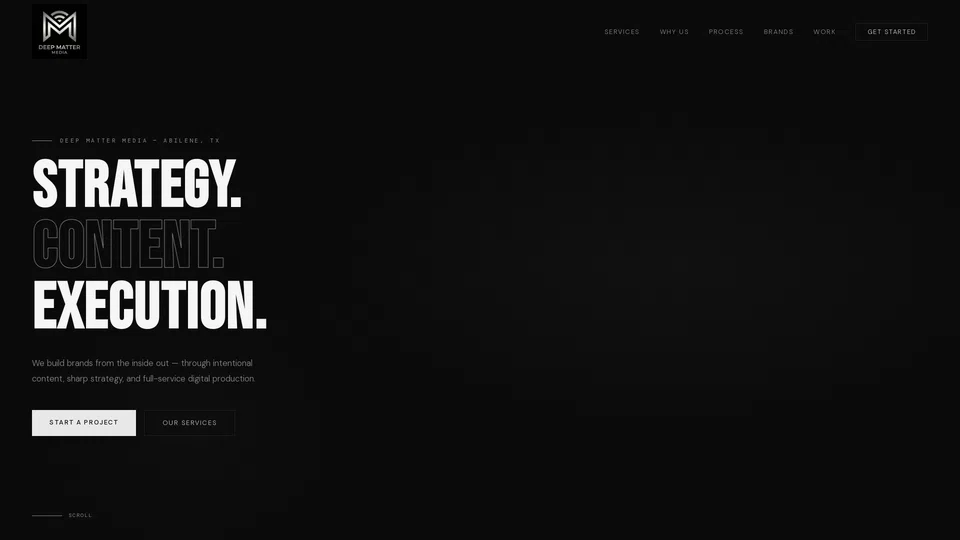 Homepage snapshot at launch
