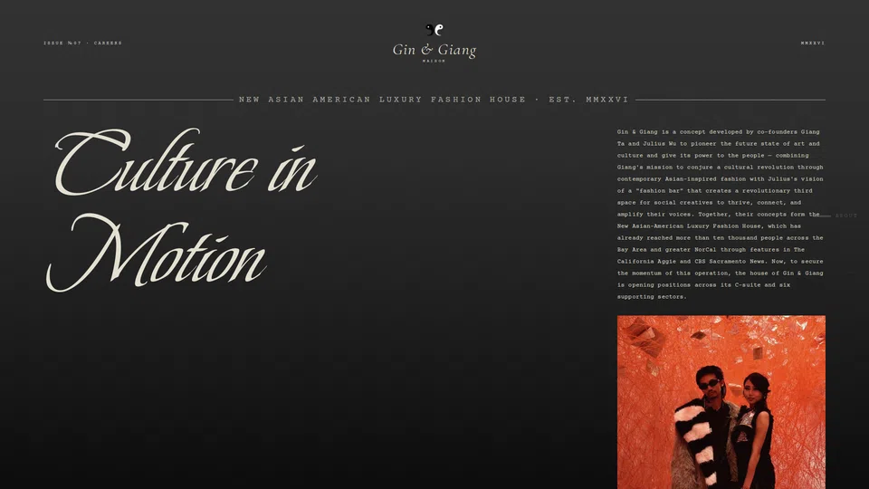 Homepage snapshot at launch
