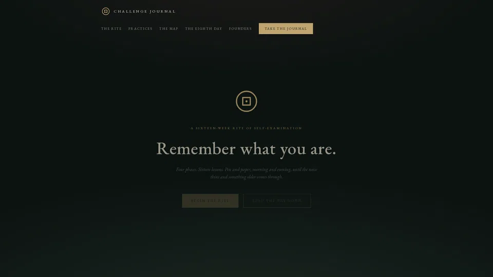 Homepage snapshot at launch