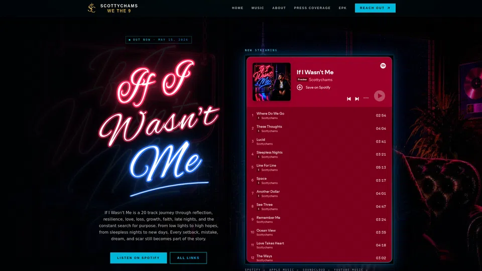 Homepage snapshot at launch
