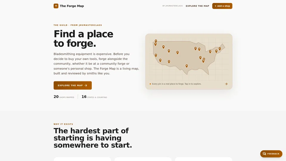 Homepage snapshot at launch