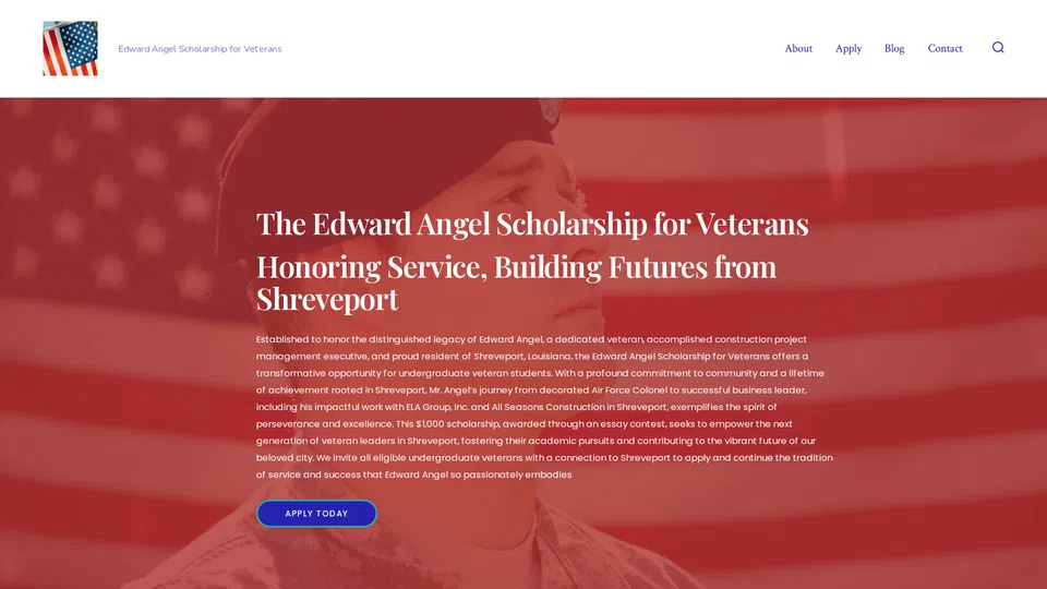 Homepage snapshot at launch