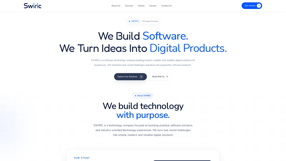 Homepage snapshot at launch