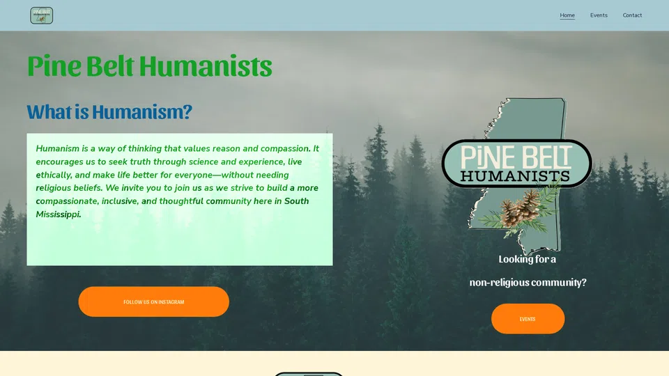 Homepage snapshot at launch