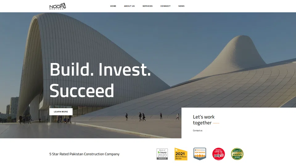 Homepage snapshot at launch
