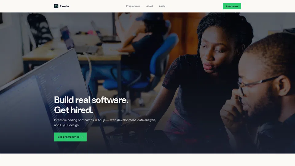 Homepage snapshot at launch