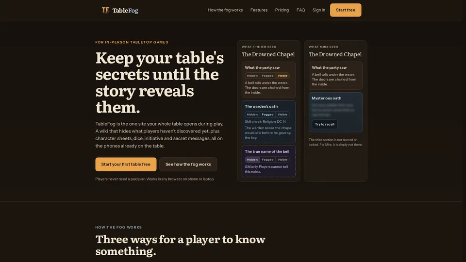 Homepage snapshot at launch