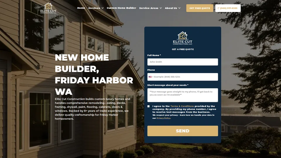 Homepage snapshot at launch