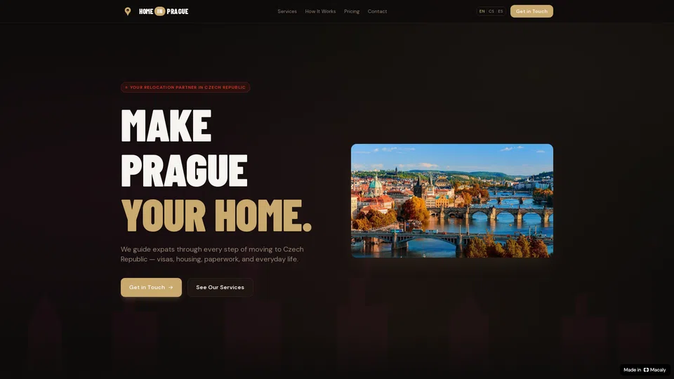 Homepage snapshot at launch
