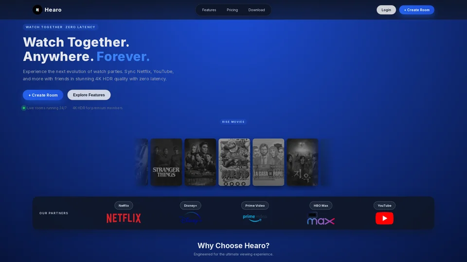 Homepage snapshot at launch
