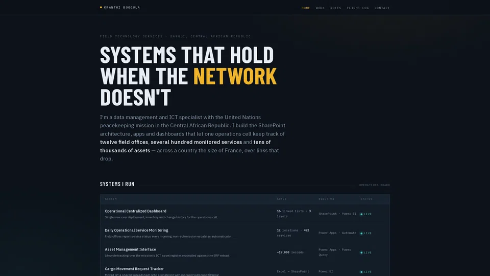 Homepage snapshot at launch