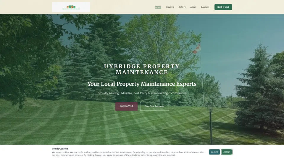 Homepage snapshot at launch