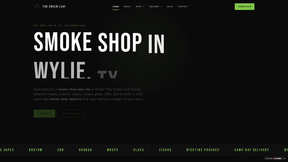 Homepage snapshot at launch