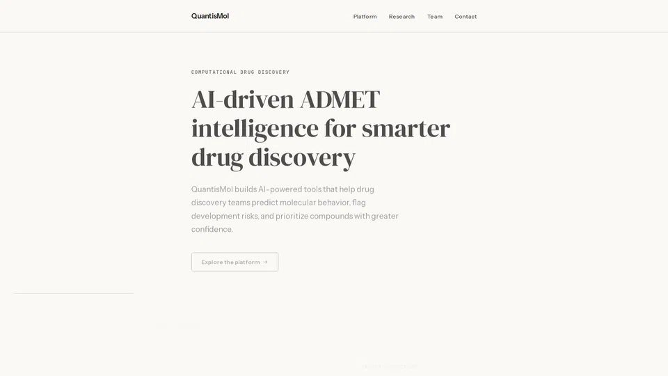 Homepage snapshot at launch