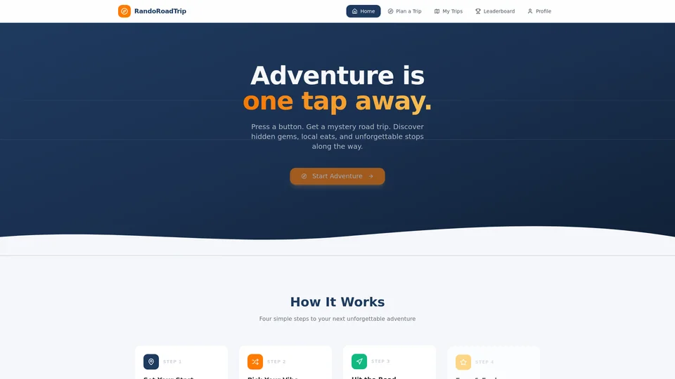 Homepage snapshot at launch