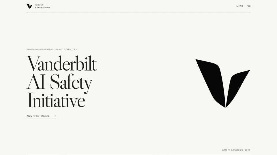 Homepage snapshot at launch
