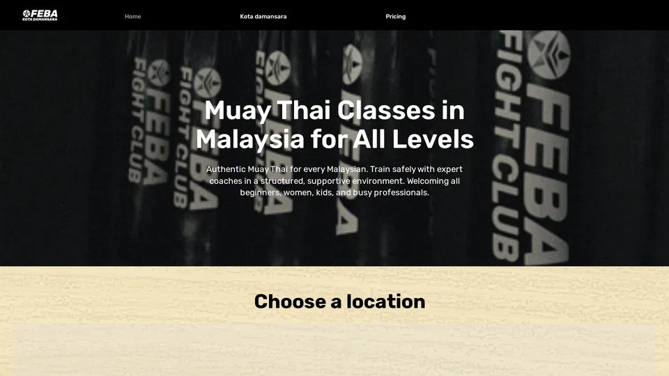 Homepage snapshot at launch