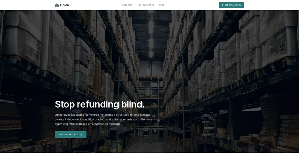 Homepage snapshot at launch