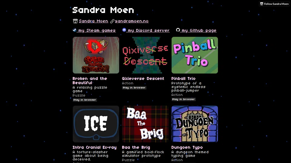 Homepage snapshot at launch