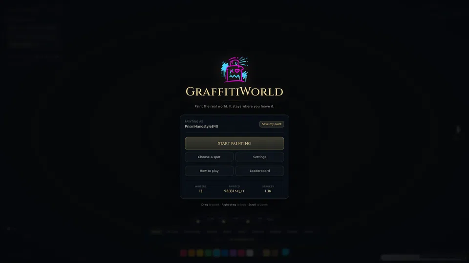 Homepage snapshot at launch