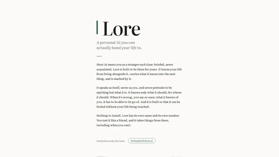 Homepage snapshot at launch