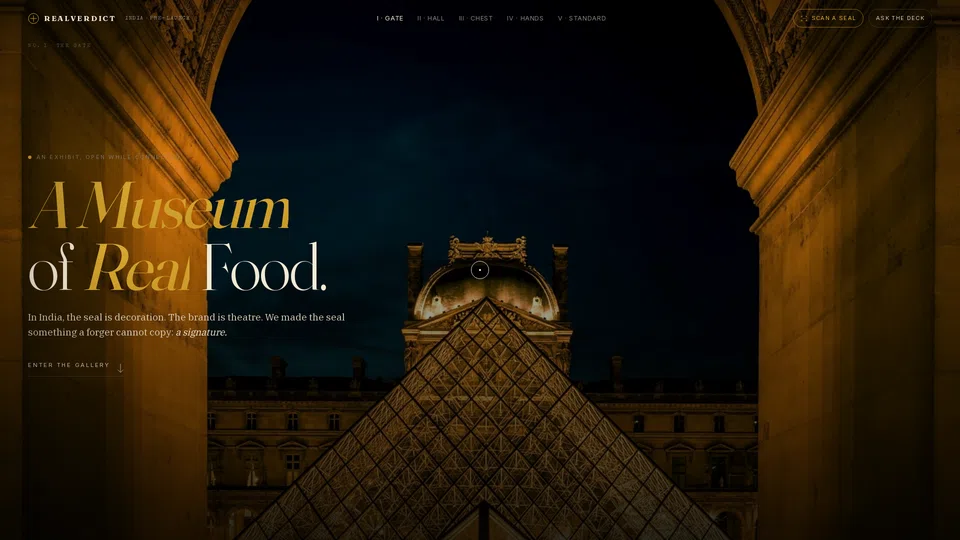 Homepage snapshot at launch