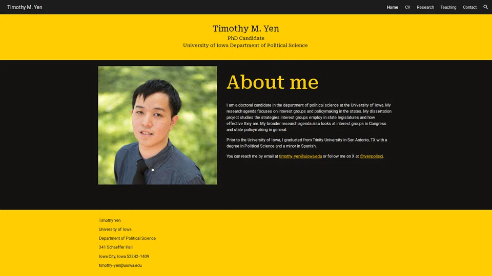 Homepage snapshot at launch