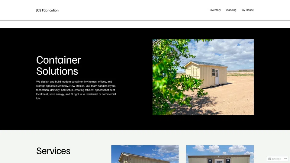 Homepage snapshot at launch