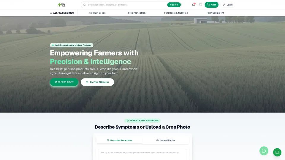 Homepage snapshot at launch