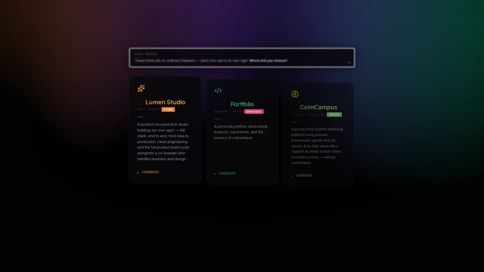 Homepage snapshot at launch