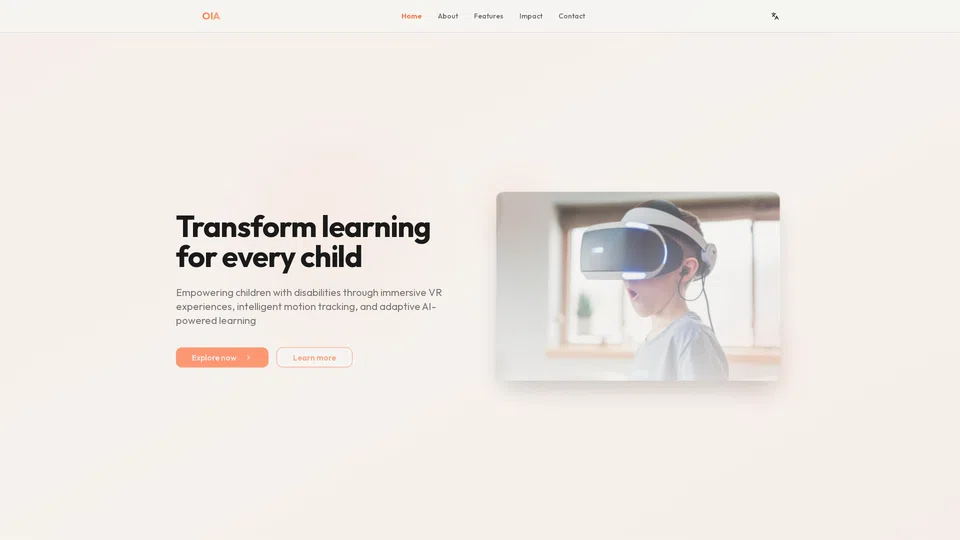 Homepage snapshot at launch