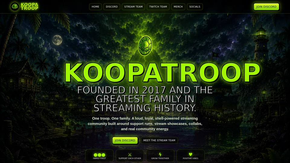Homepage snapshot at launch