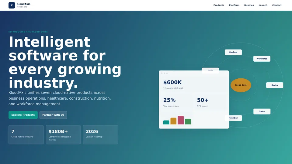 Homepage snapshot at launch