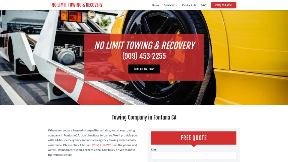 Homepage snapshot at launch