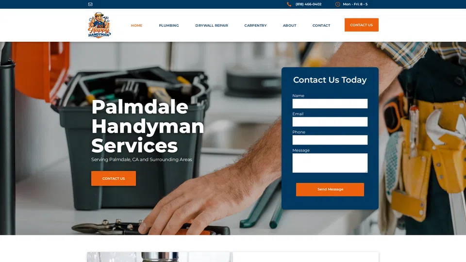 Homepage snapshot at launch