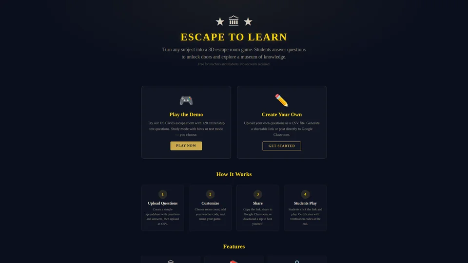 Homepage snapshot at launch