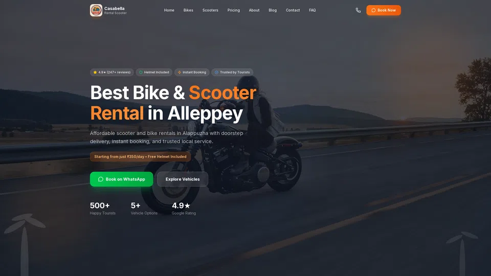 Homepage snapshot at launch